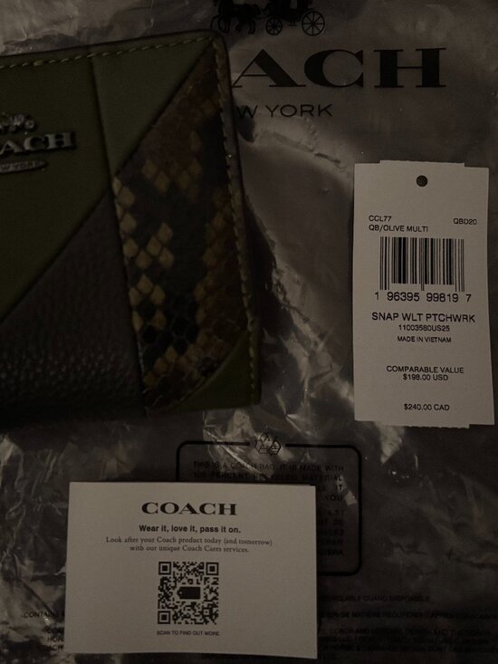 Coach Carmen Mini Crossbody Bag AND WALLET, Olive Multi-Leather Design. - Picture 15 of 15